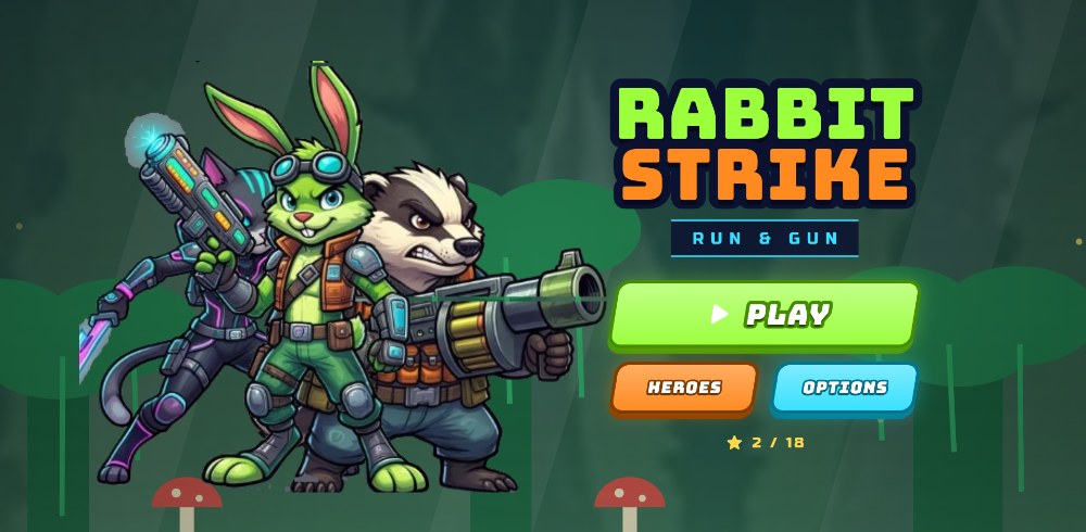 Rabbit Strike main menu preview